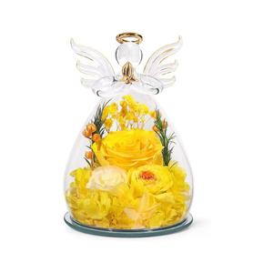 Ángel Rosa real hecho a mano en cúpula de cristal preservada de larga duración, decoración o regalo para el Día DE LA Madre y San Valentín - Product Image 4
