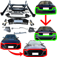 Piezas de Conversión con Descuento para Audi A7, S7, Actualización a Kit de Carrocería RS7, Parachoques, Rejillas, Faros LED, Alerones, con Ajuste Perfecto