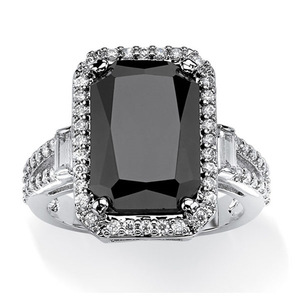 Anello in Cristallo Nero per Uomo, Accessorio Minimalista per Uso Quotidiano e Feste - Product Image 1