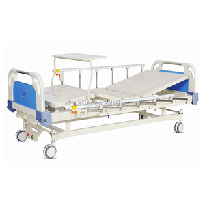 Cama de <span class=keywords><strong>hospital</strong></span> manual para el cuidado del hogar con diseño de bloqueo seguro, colchón de cuatro ruedas y úlceras para la recuperación del paciente, cama médica - Product Image 2