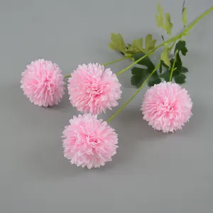 Hot Sale Artificial Chrysanthemum 4 Heads S Ping Pong Chrysanthemum Flower Home Table Center Piece Wedding Party Decoration