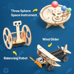 6 Trong <span class=keywords><strong>1</strong></span> STEM Khoa Học Bộ Dụng Cụ Gỗ Craft Kit Khoa Học 3D Câu Đố Dự Án Giáo Dục Craft Xây Dựng Đồ Chơi Giáng Sinh Quà Tặng Sinh Nhật - Product Image 2