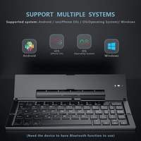 Teclado Bluetooth Plegable, Portátil, Inalámbrico, Recargable por USB, para Teléfonos Inteligentes IOS, Android y Windows