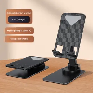 Universal Foldable Portable Aluminum Tabletop Cell Phone Holder Desk Mount Mobile Adjustable Tablet Stand for iPad