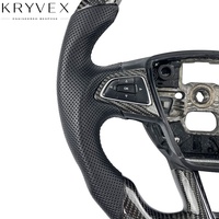 Kryvex pour volant de voiture personnalisé en fibre de carbone adapté à Ford FOCUS RS ST MK3