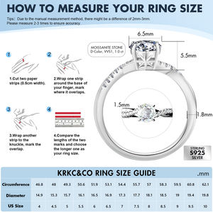 1ct Moissanite 925 Sterling Zilver Ring VVS1 Moissanite Diamanten Ring Witgouden 925 Zilver Moissanite Verlovingsring Dames - Product Image 2