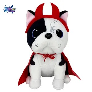 JOPARK Halloween Super Soft Velboa Fabric Stuffed Animal Plush Dog Toy Dalmatian Plushies Gift With Pumpkin Hat For Kid Baby Dec