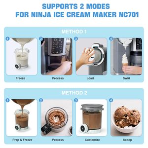 Paquete de 4 recipientes de almacenamiento reutilizables con fundas aislantes compatibles con la serie NC701 NC700, aptos <span class=keywords><strong>para</strong></span> <span class=keywords><strong>lavavajillas</strong></span> - Product Image 5