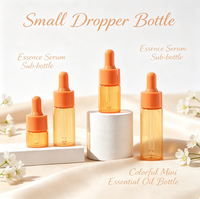 Vente en gros de flacons en verre de couleur arc-en-ciel 5 ml 10 ml 15 ml 20 ml avec compte-gouttes pour huile essentielle