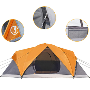 Four Season Double Layer 6-8 Person Three Bedrooms Living Room Extra Large >3000mm <b>Waterproof</b> Portable Ultra Light Camping <b>Tent</b> - Product Image 2