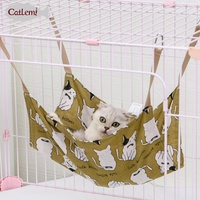 Summer Nature Pet Hamac suspendu en lin Cage pour chat Lit fenêtre avec motif imprimé pour chats