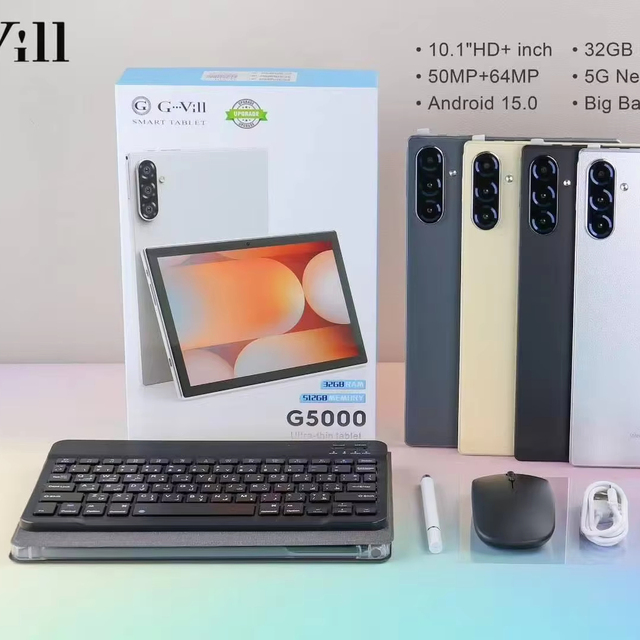 New Arrival G5000 Android Tablet 10.1 Inch IPS 1920x1200 Octa Core Office 32GB RAM 512 ROM Sim Card Keyboard Pen-MTK
