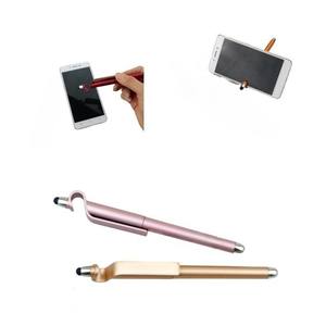 Stylo Bille Multifonction en Plastique avec Logo Personnalisé, Support de Télé<span class=keywords><strong>phone</strong></span> Portable et Stylet Actif pour Écran Tactile, Encre Gel - Product Image 3