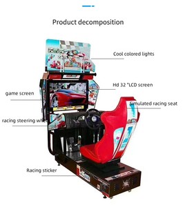 Coin-Operated Professional Racing Car Arcade <b>Machine</b> <b>Amusement</b> Parks Metal Plastic Construction 1 Player English - Product Image 4