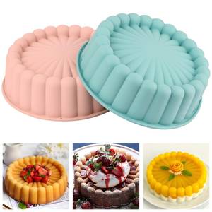 Moule à gâteau rond en silicone <span class=keywords><strong>Charlotte</strong></span> 20 cm sans BPA, compatible lave-vaisselle, <span class=keywords><strong>pour</strong></span> cheesecake - Product Image 1