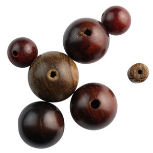 Cuentas de madera de sándalo redondas sueltas para hacer pulseras, 1 libra, tamaño y color aleatorios, origen Hangzhou - Product Image 5