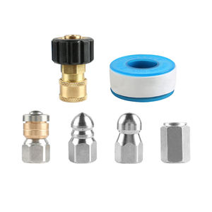 5800PSI tuyau de chasse haute pression 1/4 pouces tête de bouton kit de <span class=keywords><strong>buse</strong></span> de pulvérisation d'égout arrière pivotant - Product Image 2