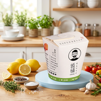 Emballage alimentaire jetable en papier kraft recyclable avec logo personnalisé ZJPACK pour les nouilles, les kebabs et les doners
