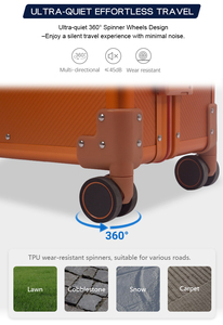 Valise de voyage personnalisable en aluminium de 20 pouces, série 2025, style classique, durable, surdimensionnée, avec carton de rangement intégré - Product Image 3