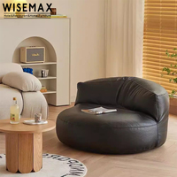 MEUBLES WISEMAX Vente en gros de fauteuils canapés géants pour le salon, grands poufs en cuir pour adultes