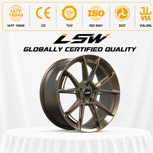 LSW LS8046 1 Piece Custom Forged Alloy <b>Wheel</b> Brushed Bronze Multi‑Spoke Custom Car Rim - Product Image 3