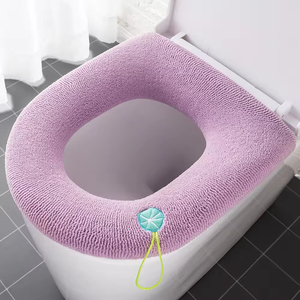 Cojín de Asiento de Inodoro con Diseño de Calabaza, Suave y Cálido, de Algodón Grueso, Neutro, Portátil, Lavable, para el Hogar y el Baño - Product Image 2