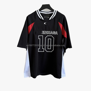 เสื้อฟุตบอลทรงหลวม ระบายอากาศได้ดี ผ้าฝ้าย 100% แขนสั้น เสื้อยืด unisex แฟชั่น เสื้อกีฬา สกรีนโลโก้ได้ - Product Image 4