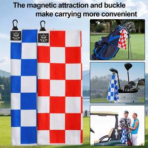 Custom Magnetic Golf <b>Towels</b> for Golf Bags Premium Waffle-<b>Pattern</b> <b>Towel</b> with Magnet and Carabiner Clip for Golf Carts Clubs - Product Image 4