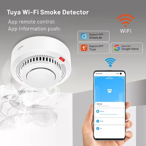Détecteur <span class=keywords><strong>de</strong></span> fumée intelligent Wi-Fi Graffiti <span class=keywords><strong>avec</strong></span> contrôle par application, alarme incendie pour maisons connectées et usage domestique - Product Image 3