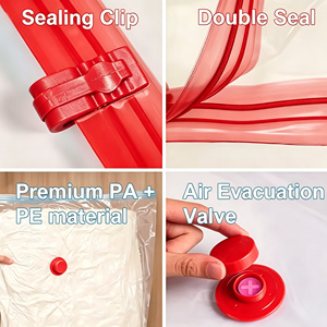 Transparent Vacuum Storage <b>Bags</b> <b>Compression</b> Organizer Pouches With Electric Pump and Hand Pump for Travel and Closet - Product Image 5