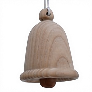 Ensemble d'ornements clochettes suspendues en bois, 1 pièce, design traditionnel, décoration de Noël pour la maison, fixation au plafond, gravure de haute qualité - Product Image 4