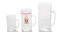 Chope à bière classique en plastique PS de 500 ml, motif damassé, vierge pour sublimation, avec poignée, logo personnalisé pour fêtes, bars, usage domestique, eau, vin