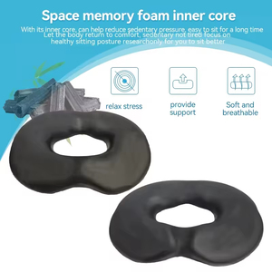 Cuscino Ergonomico in Memory Foam a Forma di <span class=keywords><strong>Ciambella</strong></span> per Emorroidi e Sollievo Prostatico, Imbottitura per Sedia <span class=keywords><strong>da</strong></span> Ufficio e Casa - Product Image 2