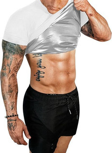 Camisetas de Sauna King Mcgreen <span class=keywords><strong>Star</strong></span> para Hombre, Camiseta Deportiva de Manga Corta con Compresión para Gimnasio, Ejercicio, Pérdida de Peso, Quema de Grasa, Moldeadora - Product Image 3