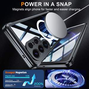 Anti-Slip Strong Magnetic Ring Carregamento sem fio à prova de choque Hard PC Glass <span class=keywords><strong>Front</strong></span> <span class=keywords><strong>Cover</strong></span> Back Phone <span class=keywords><strong>Cover</strong></span> para Samsung S25 Edge - Product Image 6
