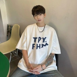 Camisetas de Verano para Hombre 2026, Personalizadas con Pedrería, 100% Algodón, Antiarrugas, Transpirables, Corte Holgado Regular, Estilo Hip Hop, con Lazo y Estampado Láser - Product Image 6