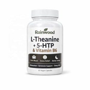 Cápsulas de <span class=keywords><strong>L</strong></span>-Teanina, 5-HTP y Vitamina B6 de Marca Privada Rainwood, Suplemento para Dormir, Fabricante OEM, Apoyo al Estado de Ánimo - Product Image 1