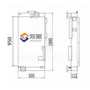 Radiatore interamente in alluminio per escavatore <span class=keywords><strong>Hyundai</strong></span> R250LC-9 R210W-9 R220LC-9S R235LCR-9 R290LC-9 OEM 11Q6-40640 11Q6-40641 11Q6-40642 - Product Image 6