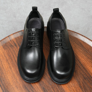 Chaussures de mariage classiques d'automne pour hommes en cuir véritable respirantes antidérapantes à lacets pour le bureau et les soirées - Product Image 3