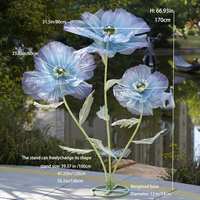 Grandes fleurs artificielles avec support, florales artisanales pour jardin, mariage, fête, hôtel, bureau, galerie d'art, vitrine