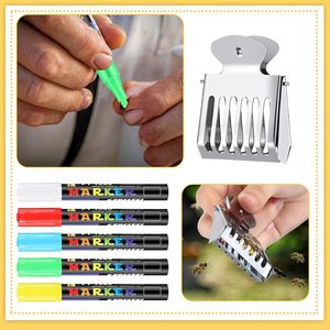 ชุดเครื่องมือทำเครื่องหมายผึ้งราชินี62ชิ้นขวด<span class=keywords><strong>1</strong></span>ช่องประตูทางเข้าผึ้ง50แท่นโลหะ<span class=keywords><strong>1</strong></span>กก. - Product Image 4