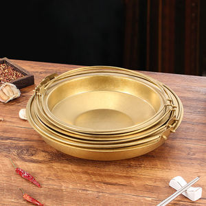 อุปกรณ์ครัวคุณภาพสูง หม้อสแตนเลสเคลือบกันติด สำหรับทำซุป ผัดอาหาร ทำพาเอลลา พร้อมหูจับสองข้าง - Product Image 1