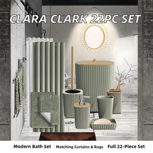 Set di Spazzole per WC in Plastica, Porta Lozione in Stile Nordico, Set da <span class=keywords><strong>Bagno</strong></span> per Hotel, Accessori <span class=keywords><strong>Bagno</strong></span> di Lusso, Set da 10 Pezzi - Product Image 2