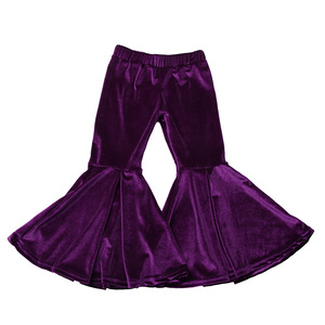Pantaloni con fondo arricciato vendita calda pantaloni da <span class=keywords><strong>bambina</strong></span> collant in <span class=keywords><strong>velluto</strong></span> tinta unita <span class=keywords><strong>Leggings</strong></span> per bambini in tessuto morbido per bambini - Product Image 6