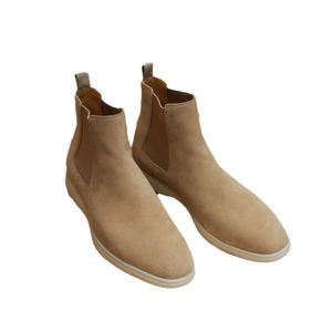Bottes Chelsea montantes pour hommes, style britannique, bout carré, rehaussantes, décontractées et habillées, respirantes et antidérapantes - Product Image 5