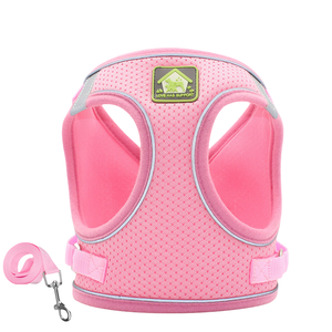 Grosir tali kekang hewan peliharaan desain baru tali anjing sejuk reflektif untuk anak anjing produk hewan peliharaan bergaris kancing taktis mewah - Product Image 1