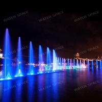 Fuente de Agua Musical Grande para Exteriores con Espectáculo de Luces Láser RGB, Equipo para Proyectos de Paisajismo en Parques, Plazas y Ciudades, en Venta