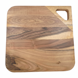 Tabla de cortar de madera de acacia de forma cuadrada, nuevo diseño, tabla de cortar para servir Pizza multiusos para el hogar, restaurante, utensilios de cocina - Product Image 1