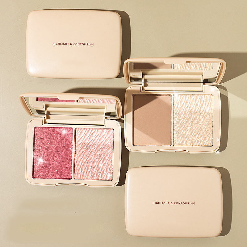 Контурная палитра бронзер хайлайтер пудра Румяна 1 в 1 макияжная палитра консилер Хайлайтер для лепки лица макияж с зеркалом