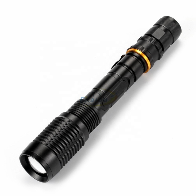 High Bright LED Zoomable Flashlight 5Mode 18650 Torch with Aluminum Alloy Lamp Body Waterproof Feature